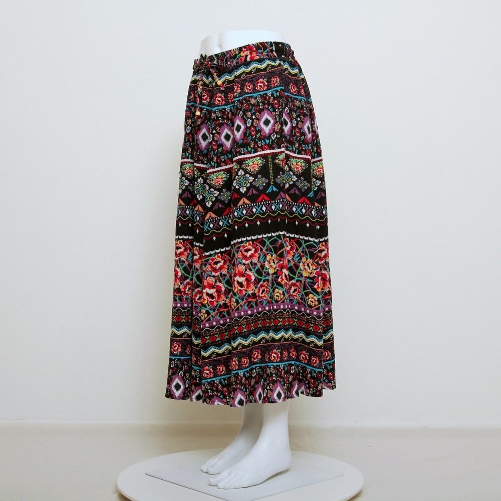Koret VTG Ethno Print‎ Cottagecore Whimsygoth Boho Maxi Skirt M